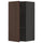 METOD - Wall cabinet with shelves, black/Sinarp brown , 40x80 cm