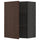 METOD wall cabinet with shelves, black/Sinarp brown