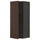 METOD wall cabinet with shelves, black/Sinarp brown