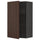 METOD wall cabinet with shelves, black/Sinarp brown