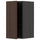METOD wall cabinet with shelves, black/Sinarp brown