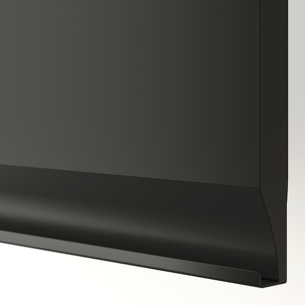 METOD - Wall cabinet with shelves, black/Upplöv matt anthracite, 40x80 cm - best price from Maltashopper.com 19495548