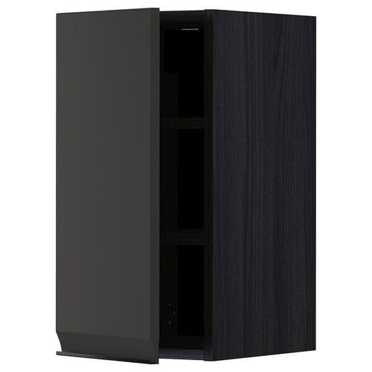 METOD - Wall cabinet with shelves, black/Upplöv matt anthracite, 30x60 cm - best price from Maltashopper.com 29495468