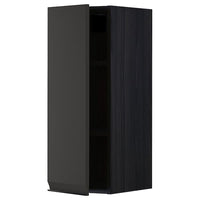 METOD - Wall cabinet with shelves, black/Upplöv matt anthracite, 30x80 cm - best price from Maltashopper.com 79495282