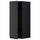 METOD - METOD Wall cabinet with shelves, black/Upplöv matt anthracite, 30x80 cm