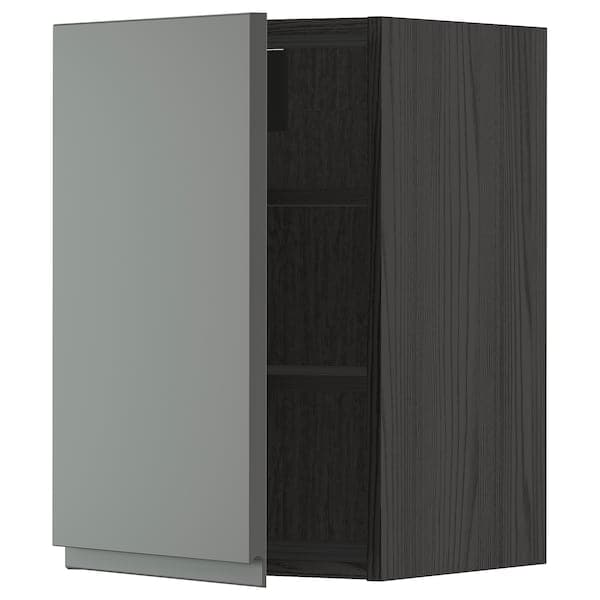 Ikea METOD - Wall cabinet with shelves, black/Voxtorp dark grey, 40x60 cm