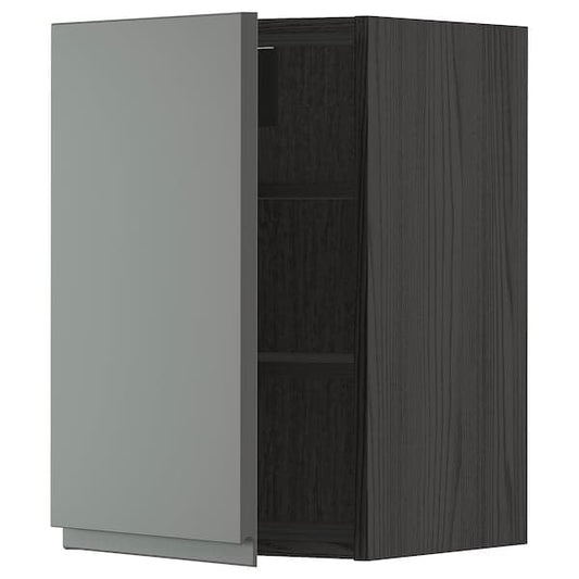 Ikea METOD - Wall cabinet with shelves, black/Voxtorp dark grey, 40x60 cm