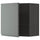 METOD - METOD Wall cabinet with shelves, black/Voxtorp dark grey, 60x60 cm