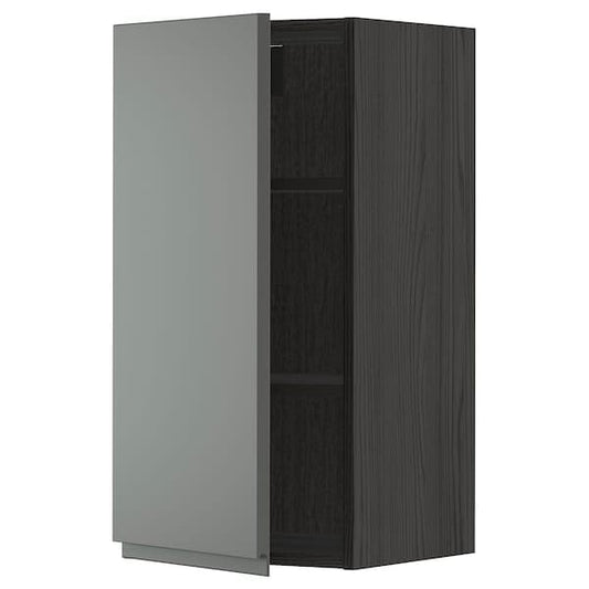Ikea METOD - Wall cabinet with shelves, black/Voxtorp dark grey, 40x80 cm