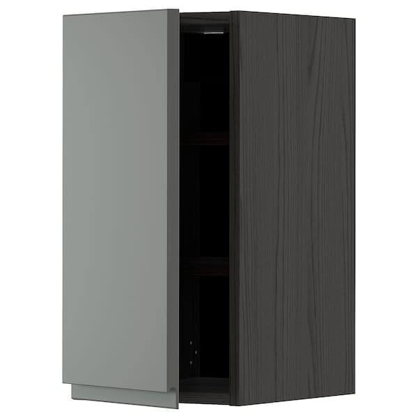 Ikea METOD - Wall cabinet with shelves, black/Voxtorp dark grey, 30x60 cm