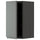 METOD wall cabinet with shelves, black/Voxtorp dark grey