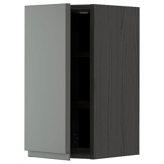 Ikea METOD - Wall cabinet with shelves, black/Voxtorp dark grey, 30x60 cm