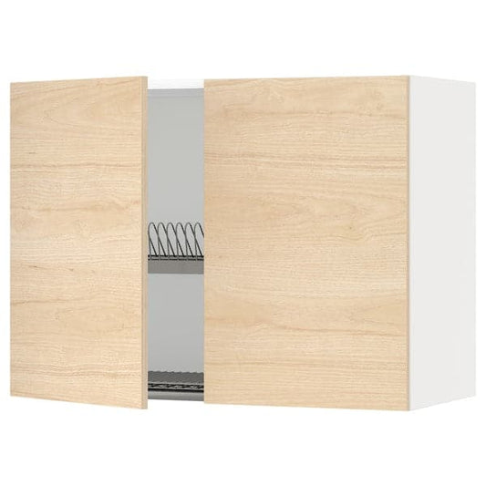 Ikea METOD - Wall unit with dish rack/2 doors , 80x60 cm