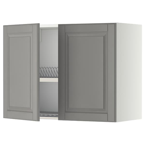 METOD - Wall unit with dish rack/2 doors , 80x60 cm