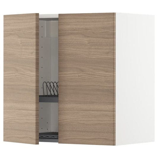 METOD - Wall unit with dish rack/2 doors , 60x60 cm - best price from Maltashopper.com 99462577