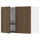 METOD wall cabinet w dish drainer/2 doors, white Enköping/brown walnut effect, 80x60 cm