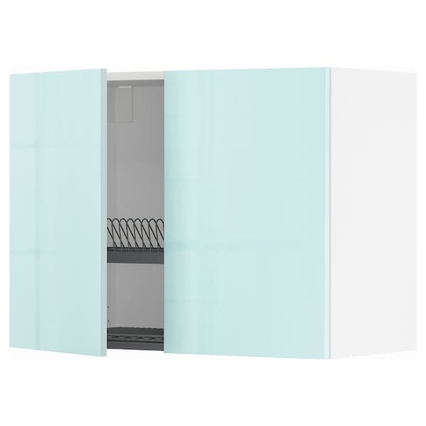 METOD - Wall unit with dish rack/2 doors , 80x60 cm - best price from Maltashopper.com 39462189