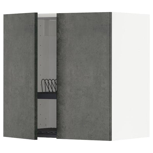 Ikea METOD - Wall unit with dish rack/2 doors , 60x60 cm