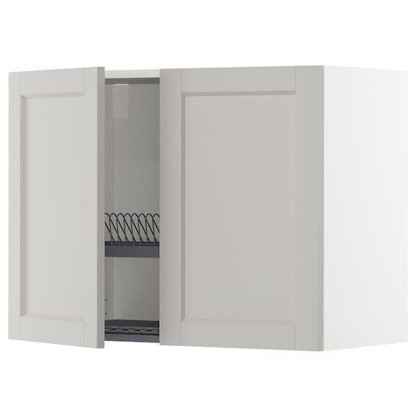 METOD - Wall unit with dish rack/2 doors , 80x60 cm - best price from Maltashopper.com 89465005