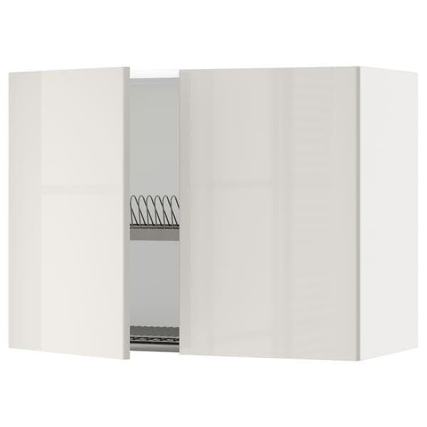 METOD - Wall unit with dish rack/2 doors , 80x60 cm - best price from Maltashopper.com 19457184