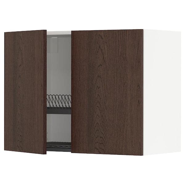 METOD - Wall unit with dish rack/2 doors , 80x60 cm - best price from Maltashopper.com 69466727