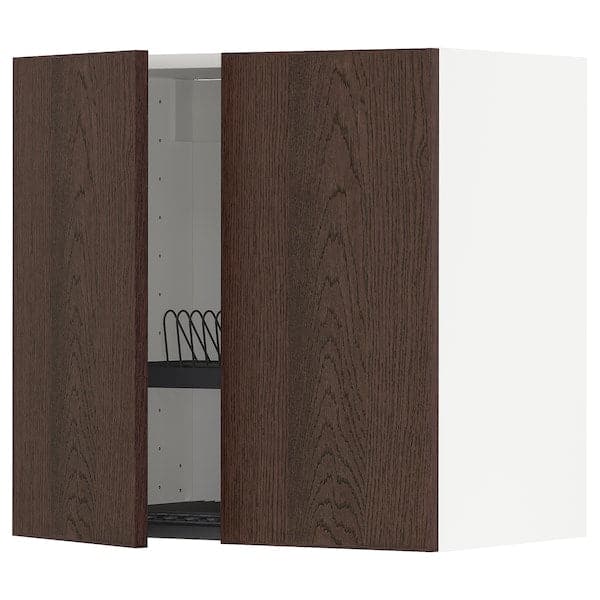 METOD - Wall unit with dish rack/2 doors , 60x60 cm - best price from Maltashopper.com 49470080