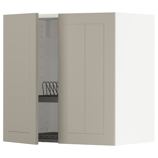 Ikea METOD - Wall unit with dish rack/2 doors ,
