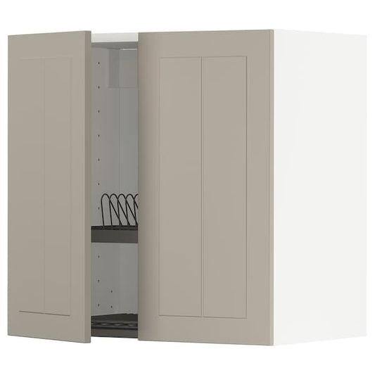 Ikea METOD - Wall unit with dish rack/2 doors ,