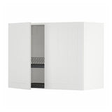 METOD wall cabinet w dish drainer/2 doors, white/Stensund white, 80x60 cm