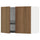 METOD - Wall unit with dish rack/2 doors, white/tistorp walnut brown effect,80x60 cm