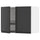 METOD - Wall unit with dish rack/2 doors, white/Upplöv anthracite matt, 80x60 cm