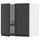 METOD - Wall unit with dish rack/2 doors, white/Upplöv anthracite matt, 60x60 cm