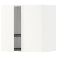 METOD - Wall unit with dish rack/2 doors, white/Vallstena white, , 60x60 cm - best price from Maltashopper.com 89507294