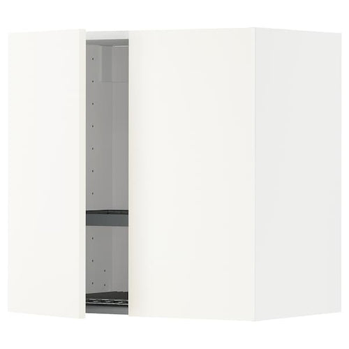 METOD - Wall unit with dish rack/2 doors, white/Vallstena white, , 60x60 cm