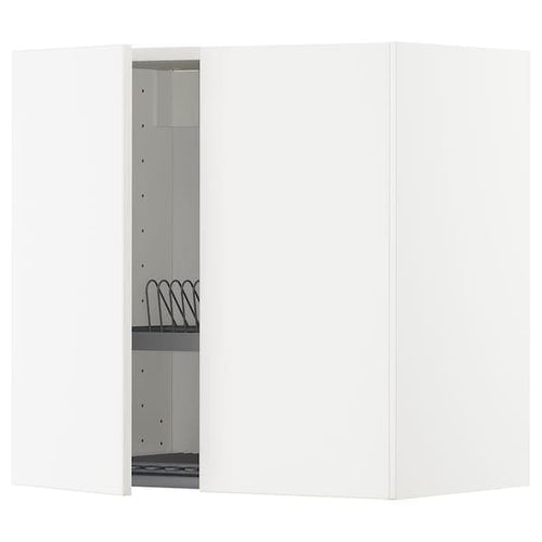 METOD Wall cabinet with drainer/2 doors - white/Veddinge white 60x60 cm , 60x60 cm