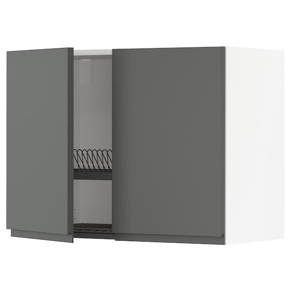 Ikea METOD - Wall unit with dish rack/2 doors , 80x60 cm