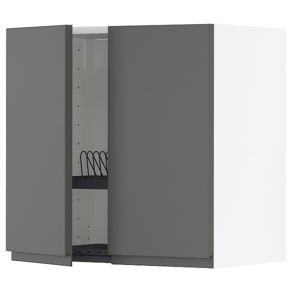 METOD - Wall unit with dish rack/2 doors , 60x60 cm - best price from Maltashopper.com 79469117
