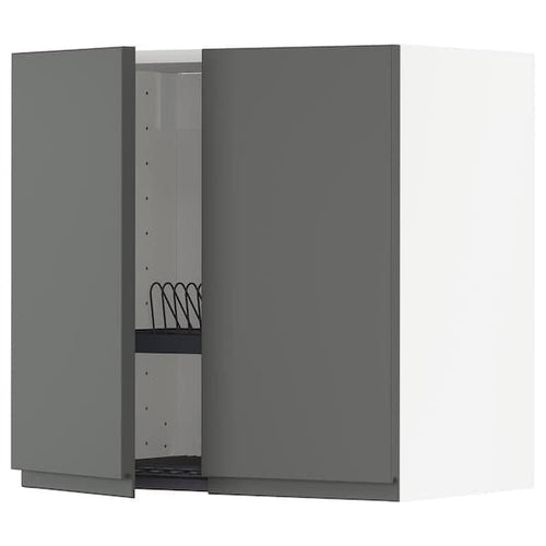 METOD - Wall unit with dish rack/2 doors , 60x60 cm