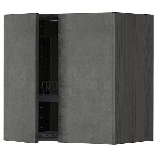 METOD - Wall unit with dish rack/2 doors , 60x60 cm - best price from Maltashopper.com 39454844