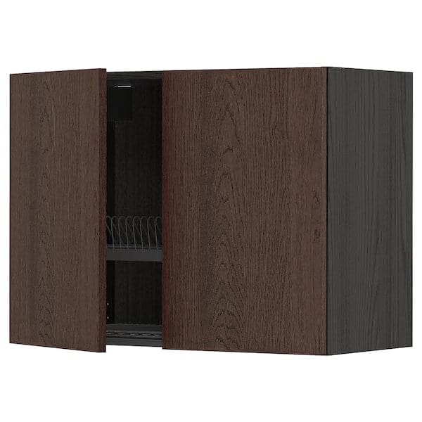 Ikea METOD - Wall unit with dish rack/2 doors , 80x60 cm