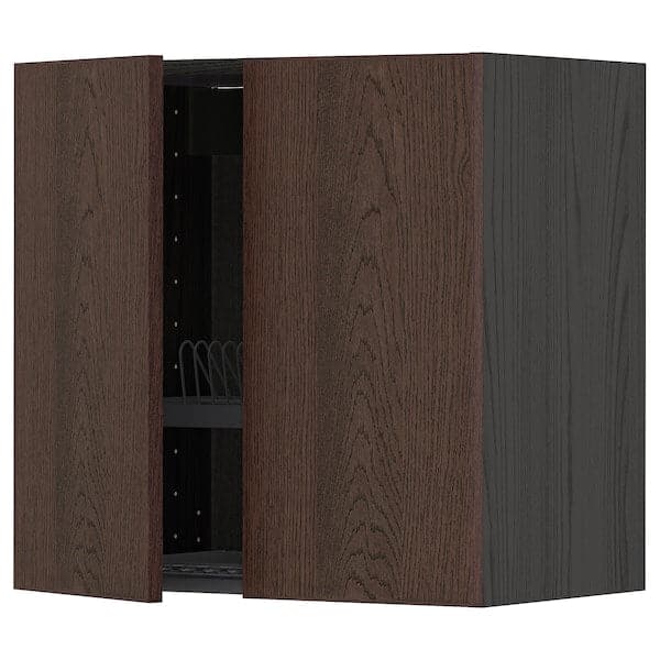 METOD - Wall unit with dish rack/2 doors , 60x60 cm - best price from Maltashopper.com 79456006