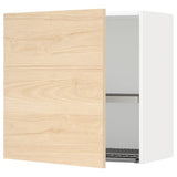 METOD wall cabinet with dish drainer, white/Askersund light ash effect, 60x60 cm
