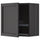 METOD wall cabinet with dish drainer, black/Lerhyttan black stained, 60x60 cm