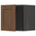 METOD - METOD Wall cabinet, black Enköping/brown walnut effect, 40x40 cm