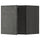METOD wall cabinet, black/Kalhyttan dark grey concrete effect