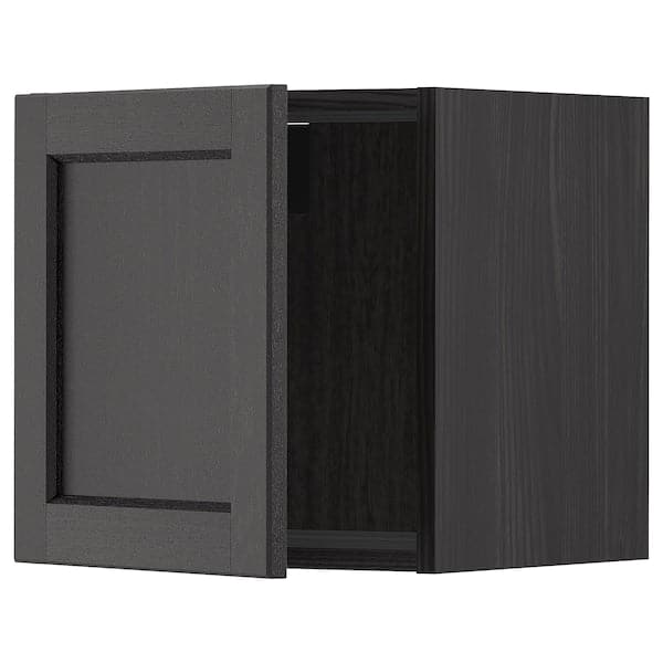 METOD - Wall cabinet, black/Lerhyttan black stained, 40x40 cm - best price from Maltashopper.com 99455690