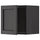 METOD wall cabinet, black/Lerhyttan black stained, 40.0x40.0x38.9 cm