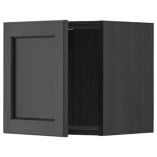 METOD - Wall cabinet, black/Lerhyttan black stained, 40x40 cm
