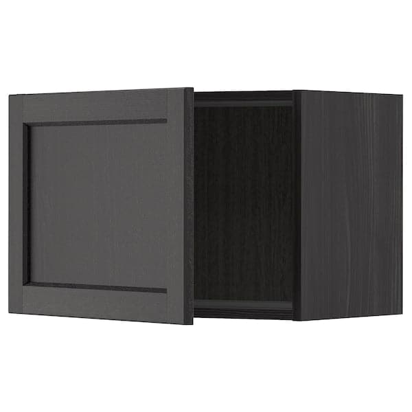 Ikea METOD - Wall cabinet, black/Lerhyttan black stained, 60x40 cm