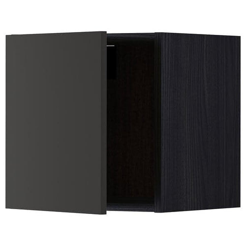 METOD - Wall cabinet, black/Nickebo matt anthracite, 40x40 cm
